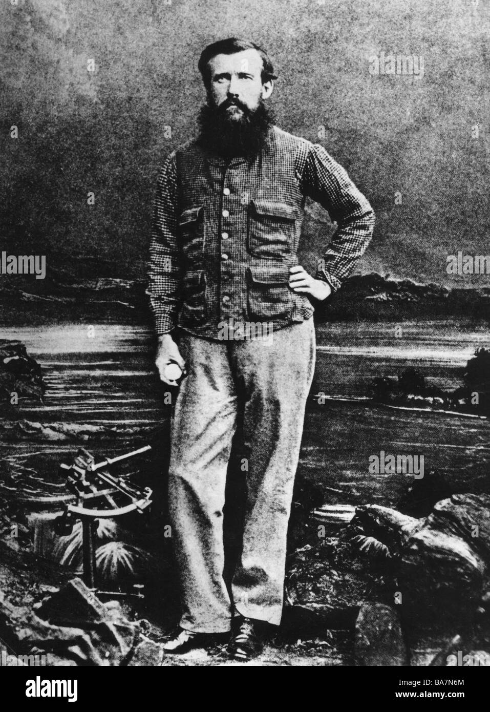Speke, John Hanning, 4.8.1827 - 15.9.1864, british Africa explorer, lunghezza intera, daguerreotype, 19th secolo, Foto Stock