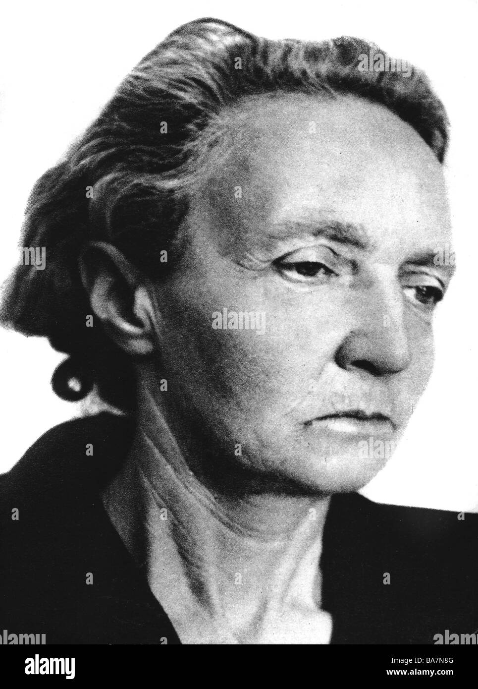 Joliot-Curie, Irene, 12.9.1897 - 17.3.1956, fisico nucleare francese, ritratto, primi 1950s, Foto Stock