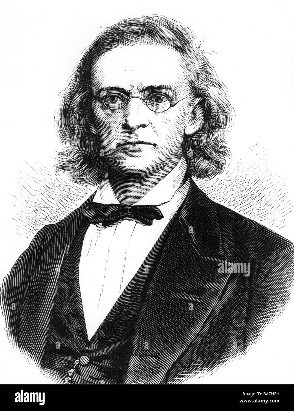 Mommsen, Theodor, 30.11.1817 - 1.11.1903, studioso tedesco, ritratto, incisione su legno, circa 1850, artista del diritto d'autore non deve essere cancellata Foto Stock