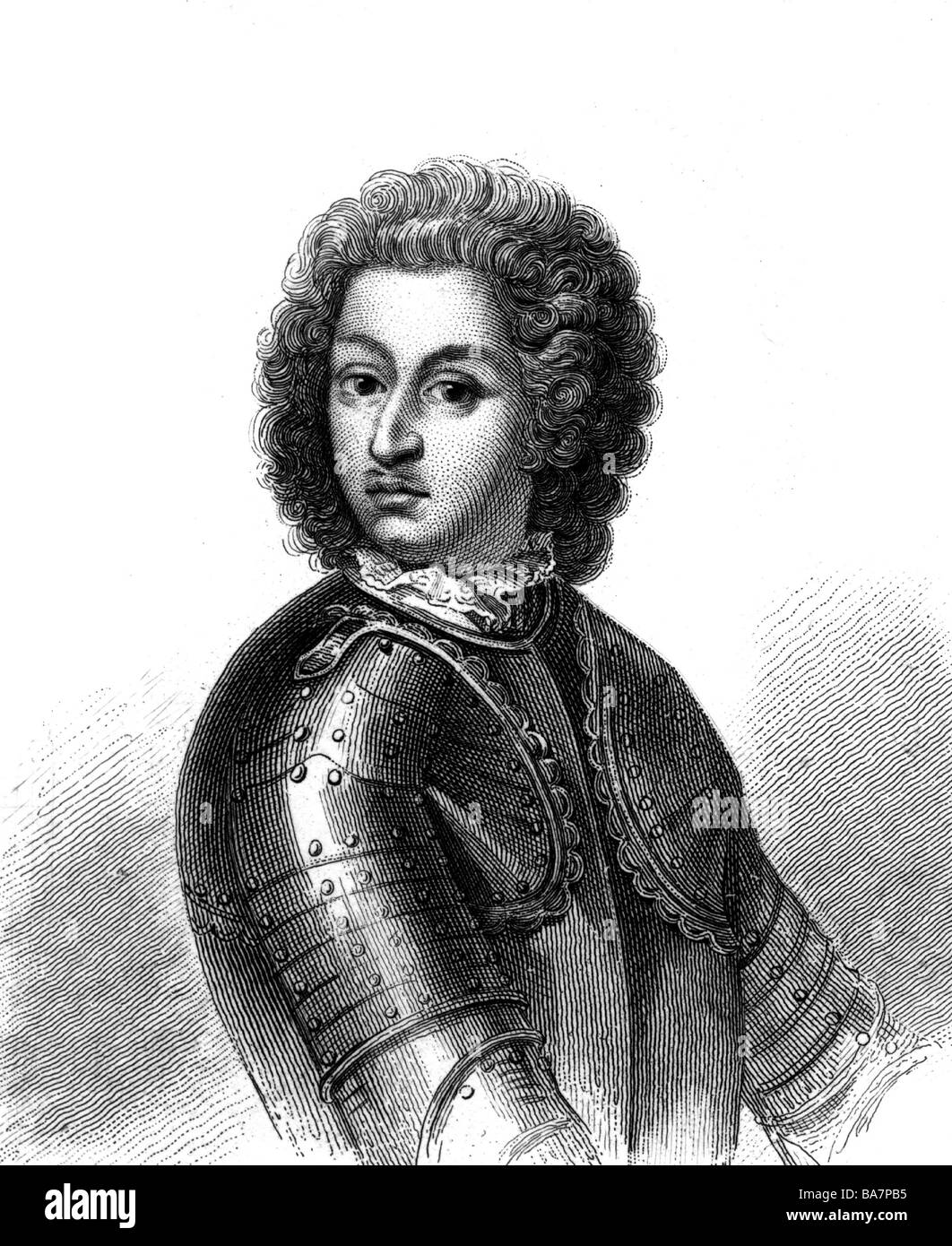 Alexei Petrovic, 18.2.1690 - 27.6.1718, Tsarevich della Russia, a mezza lunghezza e acciaio, incisione del XIX secolo , artista del diritto d'autore non deve essere cancellata Foto Stock