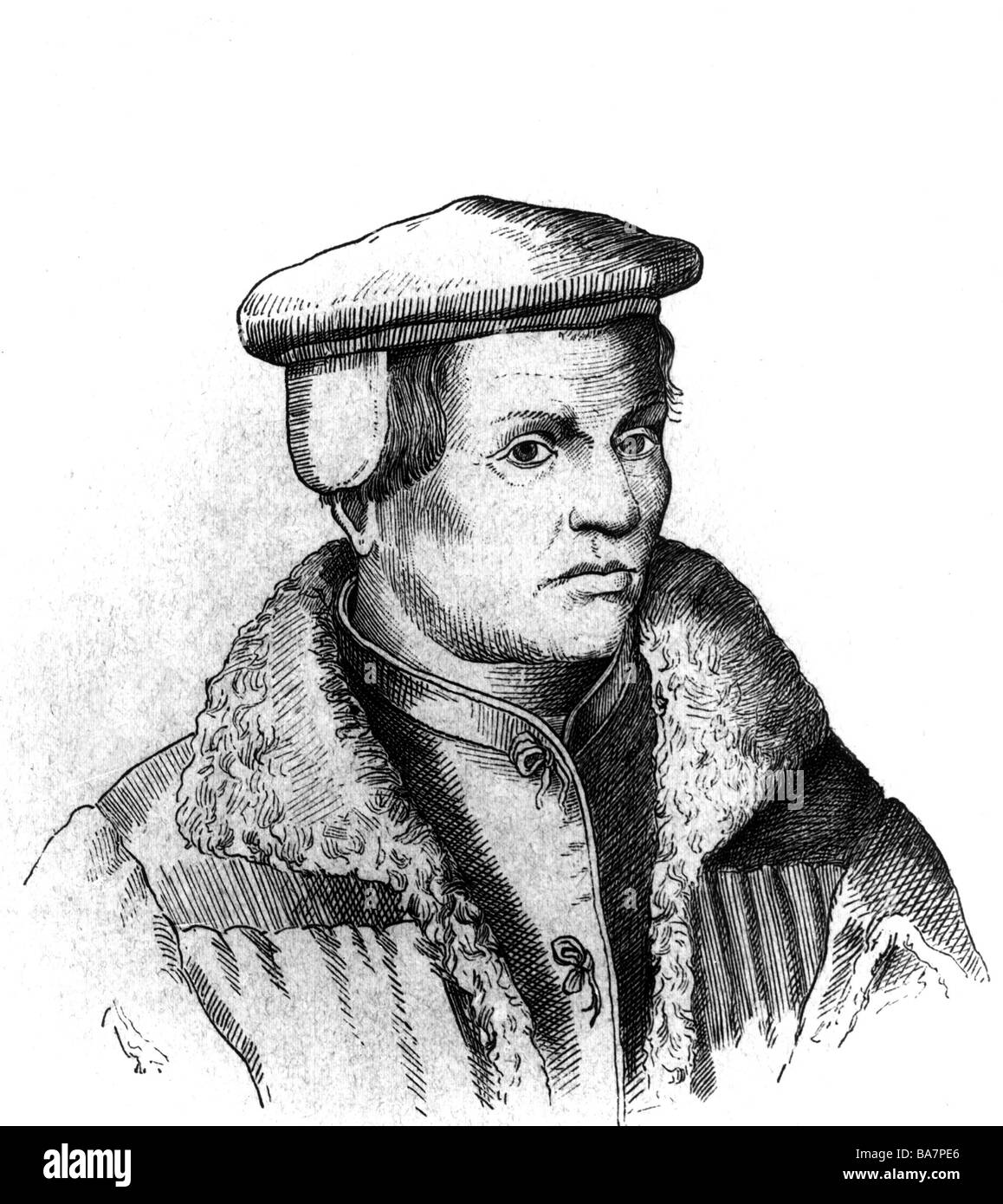 Muentzer, Thomas, circa 1490 - 27,5.1525, Clergyman tedesco, ritratto, incisione in legno, 19th secolo, , Foto Stock