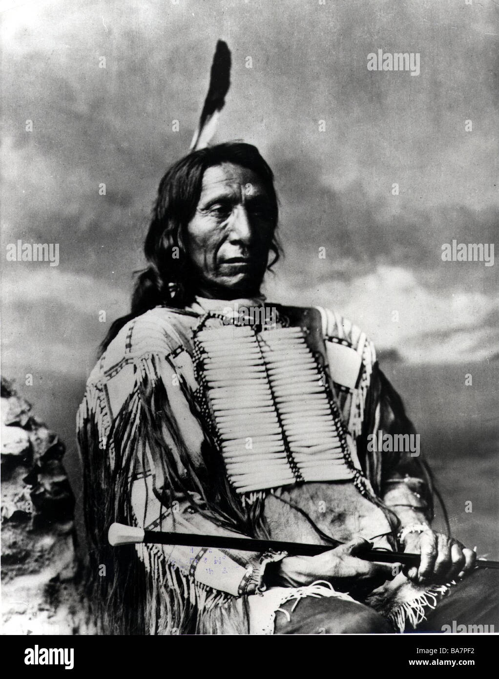 Red Cloud, 1.12.1822 - 10.12.1909, leader dell'Oglala Lakota (Sioux), mezza lunghezza, foto, 1888, Smithonian Institute, Washington D.C, Foto Stock