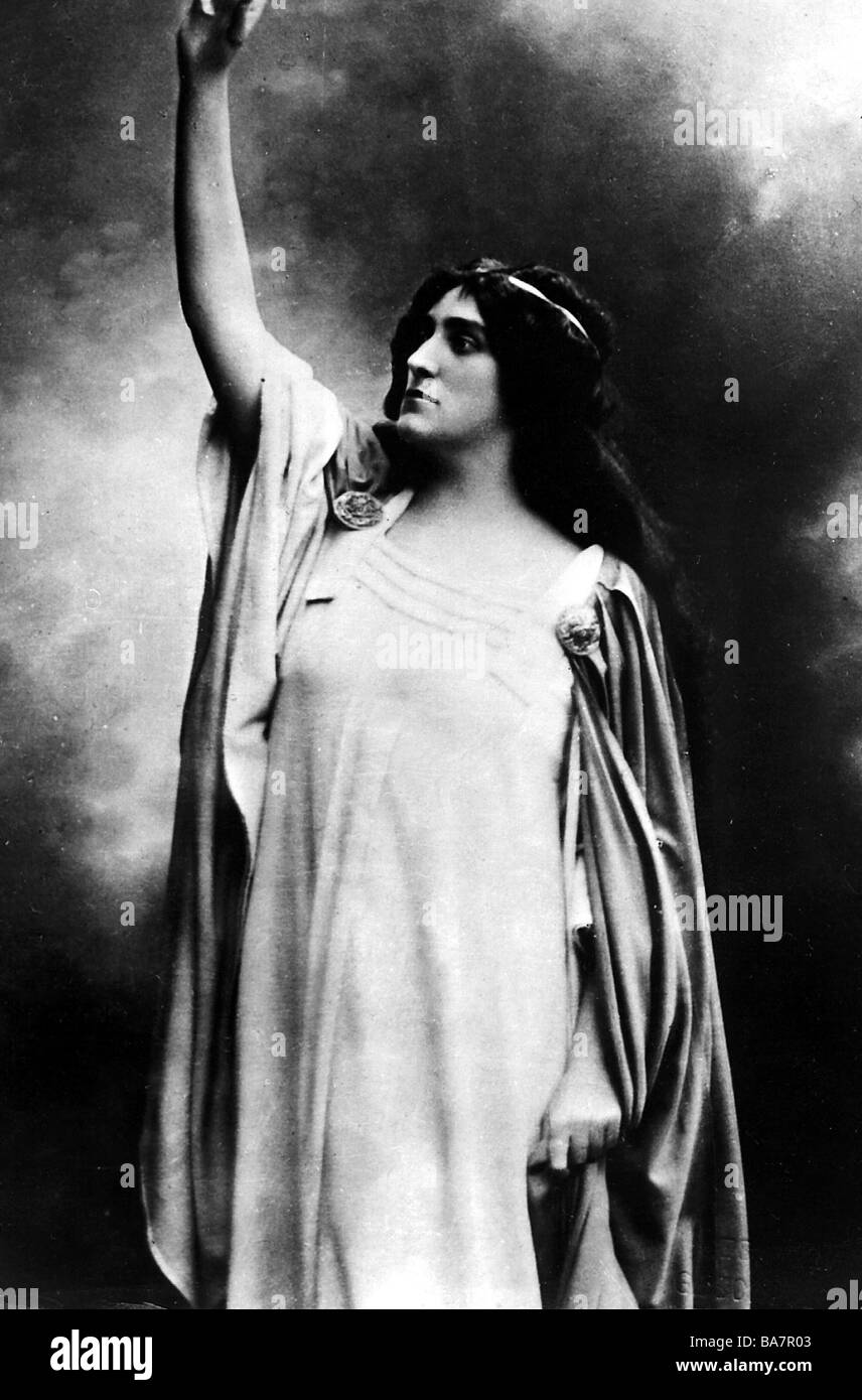 Wagner, Richard, 22.5.1813 - 13.2.1883, compositore tedesco, opere, opera 'Tristan und Isolde', la cantante Anna von Mildenburg come Isolde, mezza lunghezza, circa 1900, Foto Stock