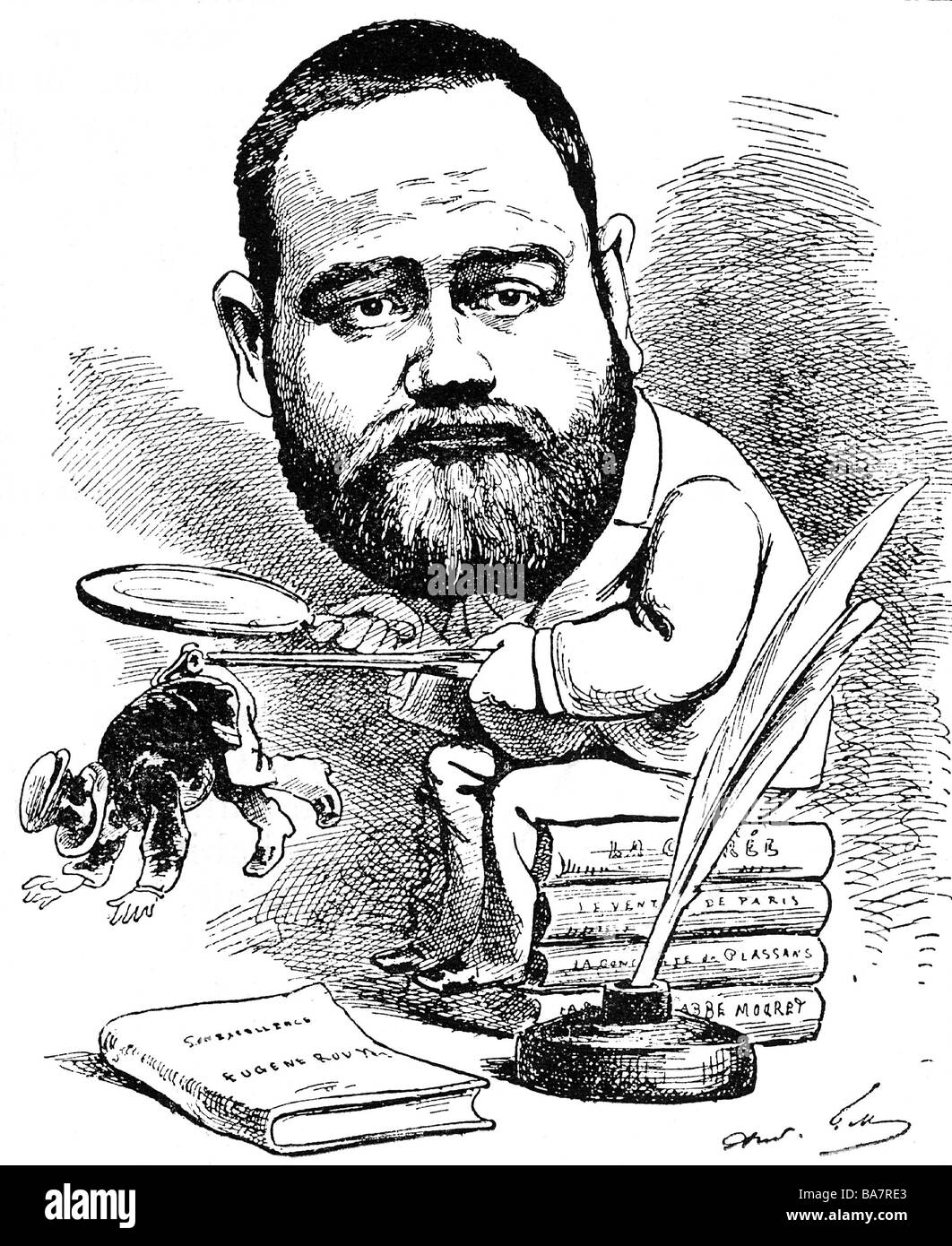 Zola, Emile, 2.4.1840 - 29.9.1902, autore/scrittore francese, , Foto Stock