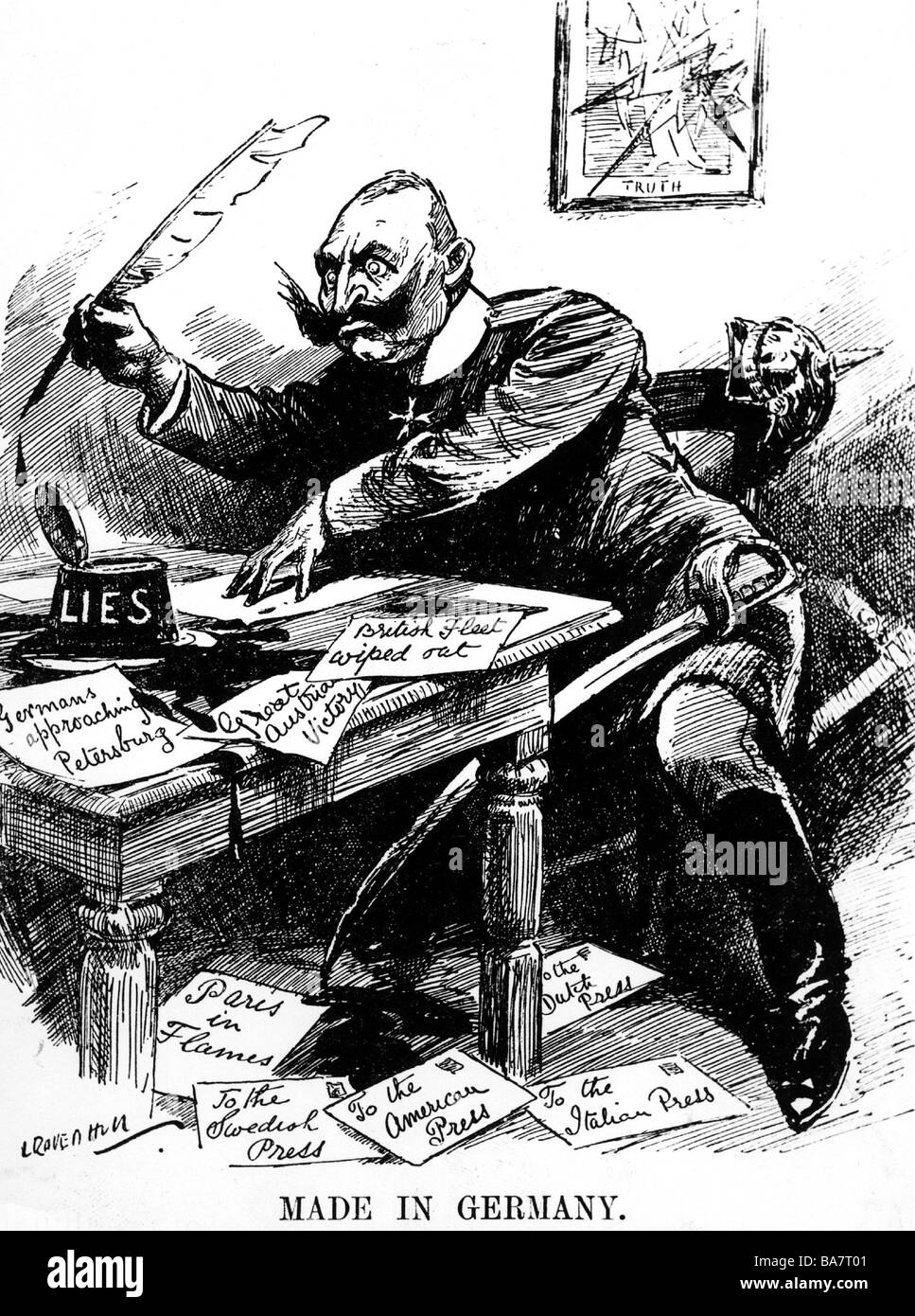 Guglielmo II, 27.1.1859 - 4.6.1941, imperatore tedesco 15.6.1888 - 9.11.1918, caricatura, 'made in Germany', Foto Stock