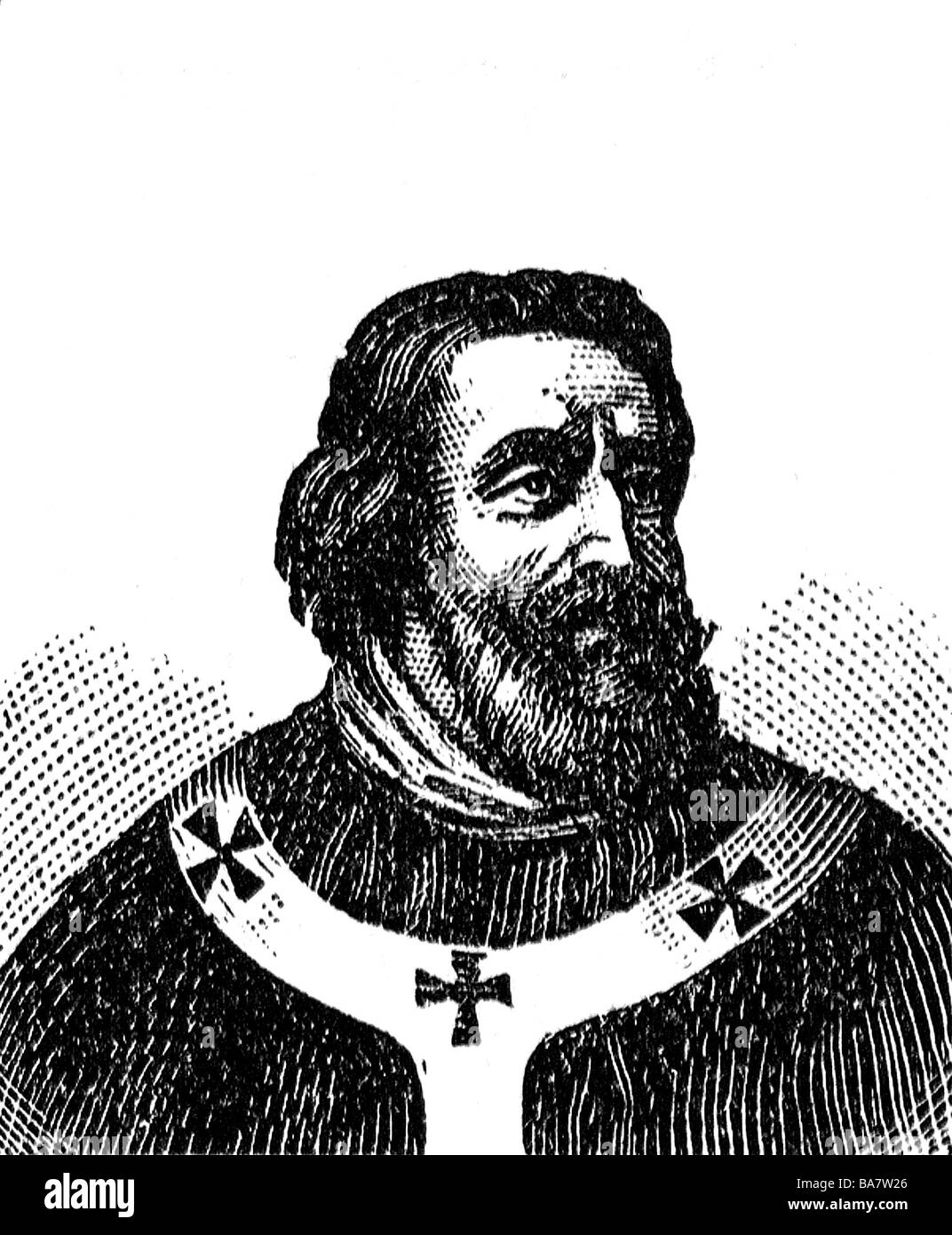 Urban IV (Jacques Pantaleon), 1185 - 2.10.1264, papa 29.8.1261 - 2.10.1264, ritratto, incisione in legno, 1900 circa, , Foto Stock