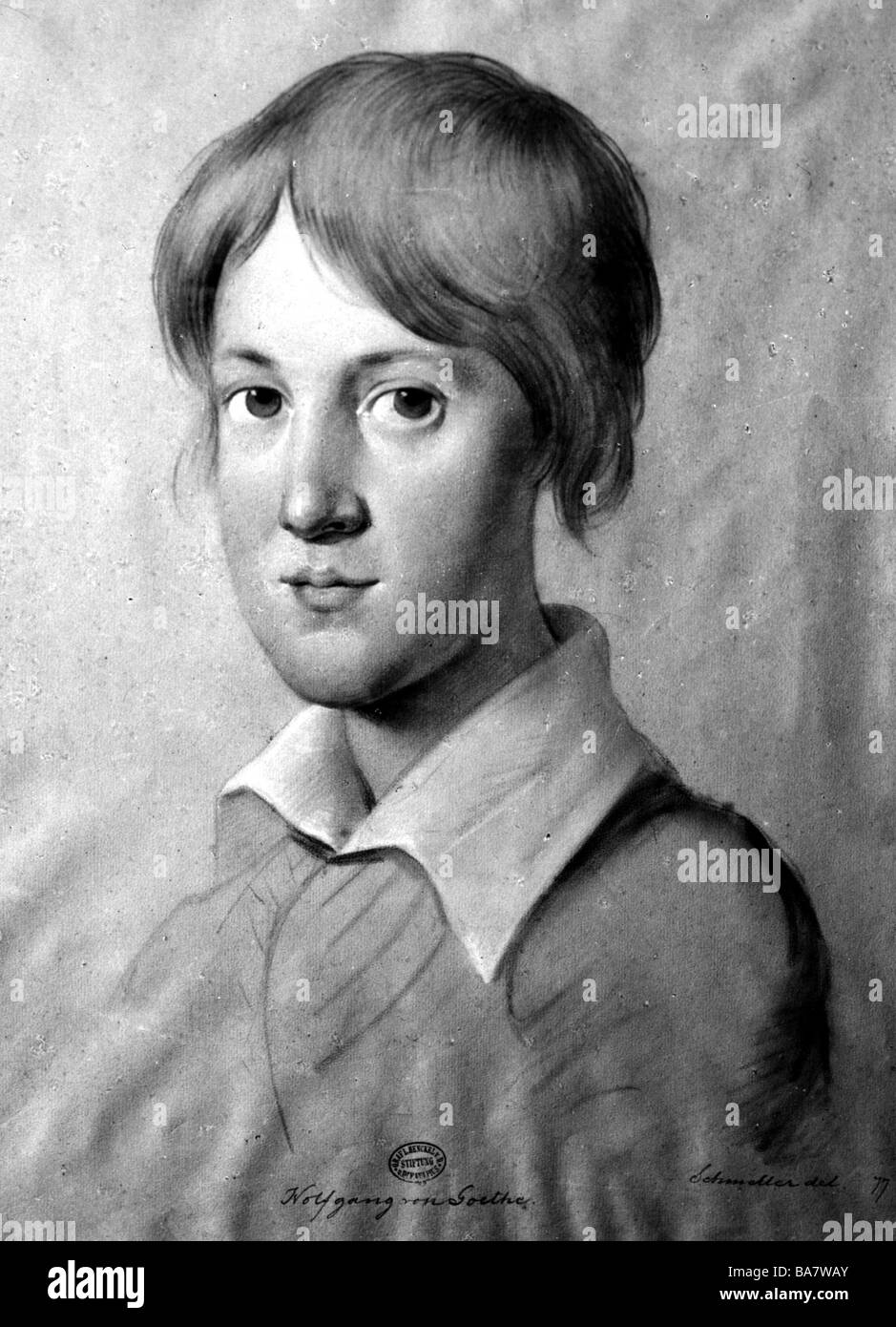 Goethe, Walther Wolfgang von, 9.4.1818 - 15.4.1885, compositore tedesco, ritratto, als child, litografia, circa 1830, Foto Stock