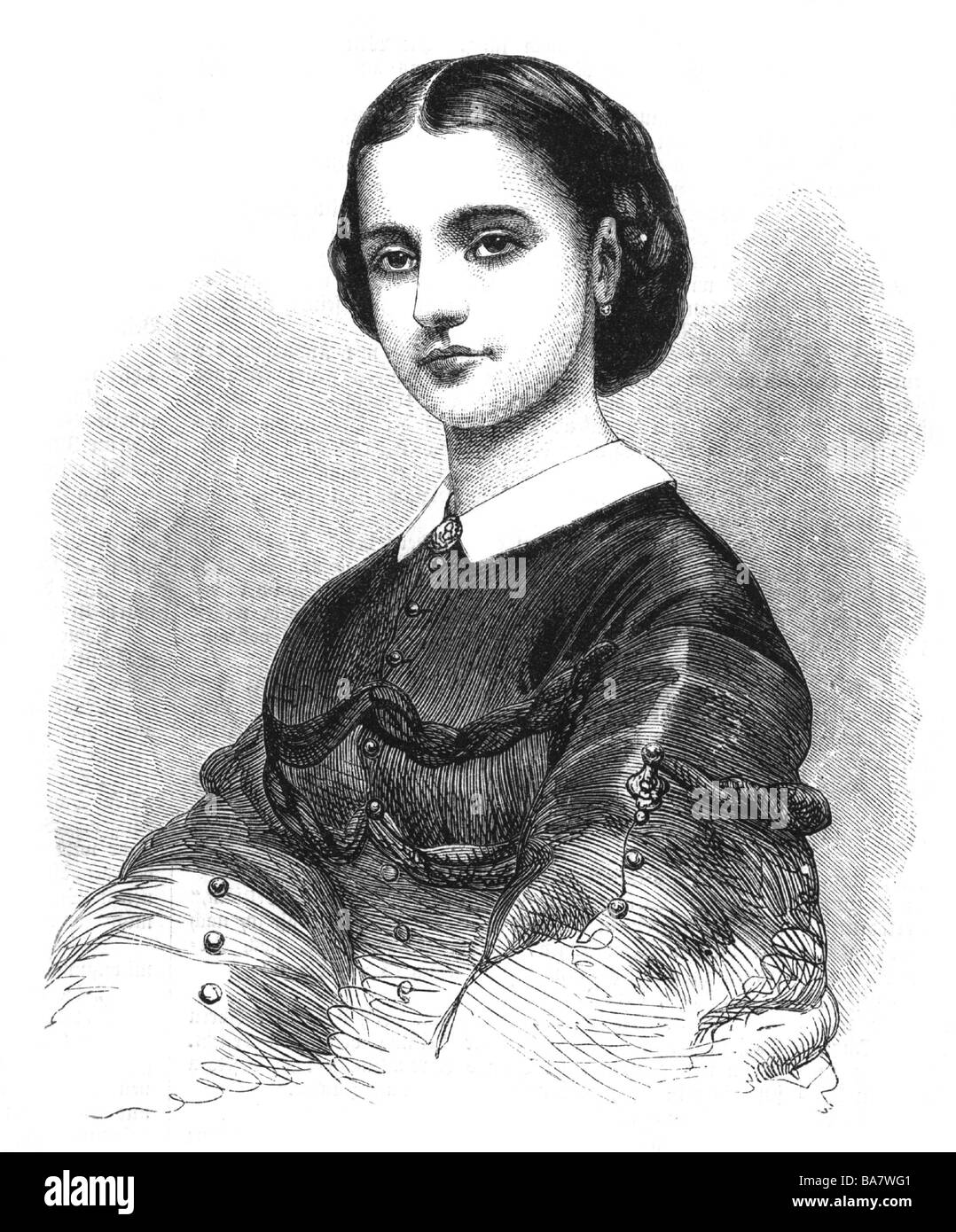 Patti, Adelina, 19.2.1843 - 27.9.1919, cantante italiano (Sopran), ritratto, giovane donna, Foto Stock