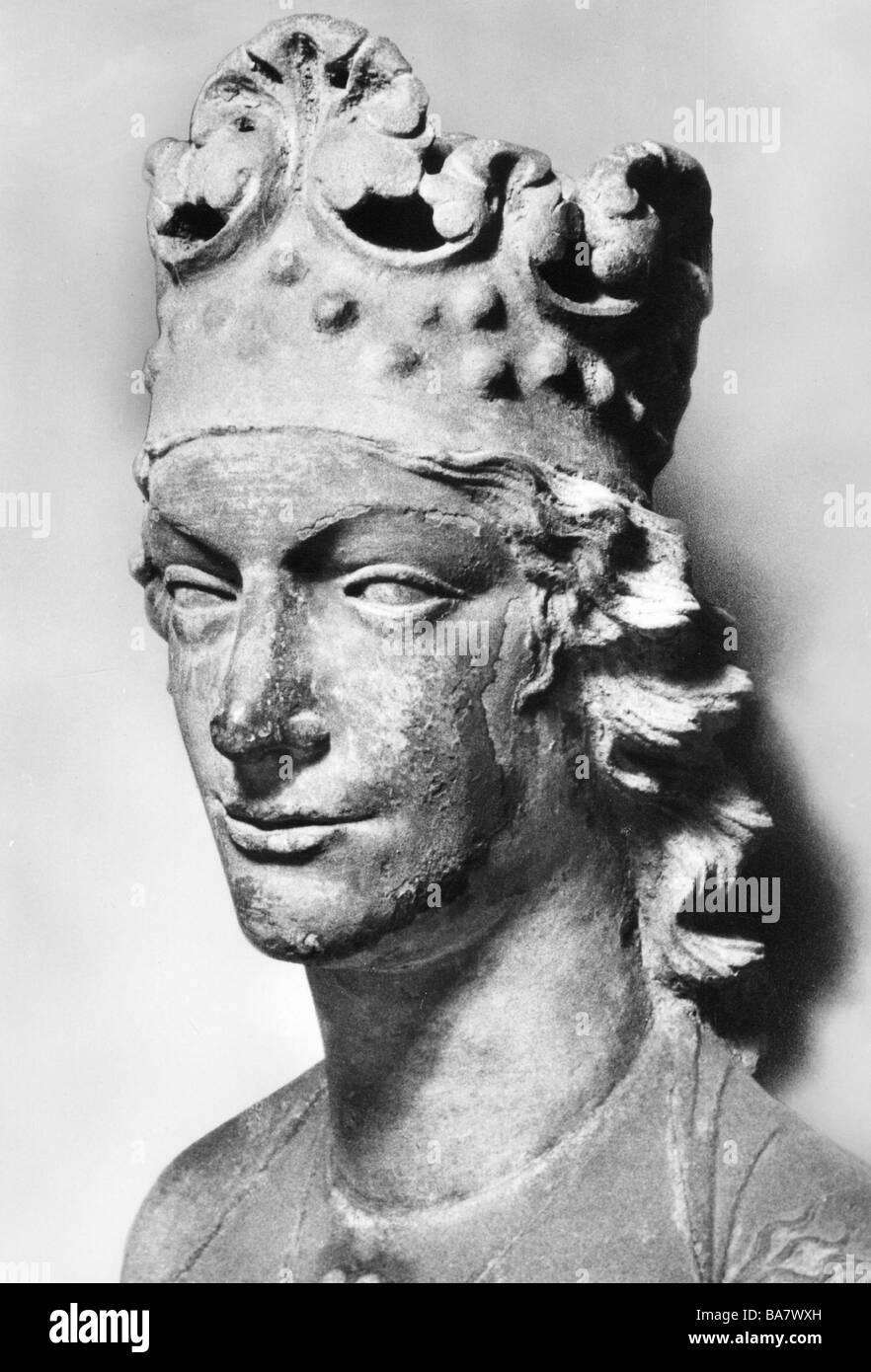 Cunigunde, um 980 - 3.3.1033, Sacro Romano Imperatrice 1004 - 1024, san, moglie dell'imperatore Enrico II, ritratto, busto, Foto Stock
