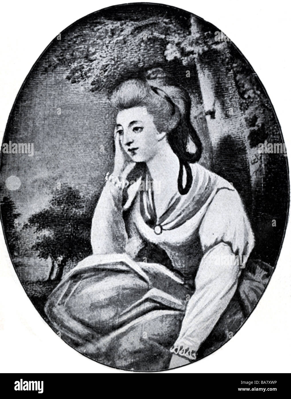 Stein, Charlotte von, 25.12.1742 - 6.1.1827, signora della corte tedesca, ritrattata dopo la pittura di Karl vom Imhoff, 18th secolo, , Foto Stock