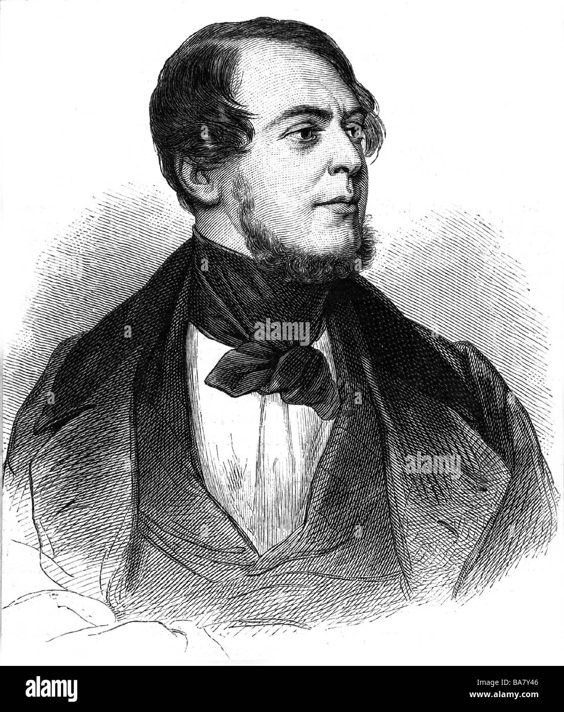 Halm, Friedrich, 2.4.1806 - 22.5.1871, autore/scrittore austriaco (drammaturgo e romanziere), ritratto, incisione in legno di Danhauer, 19th secolo, Foto Stock
