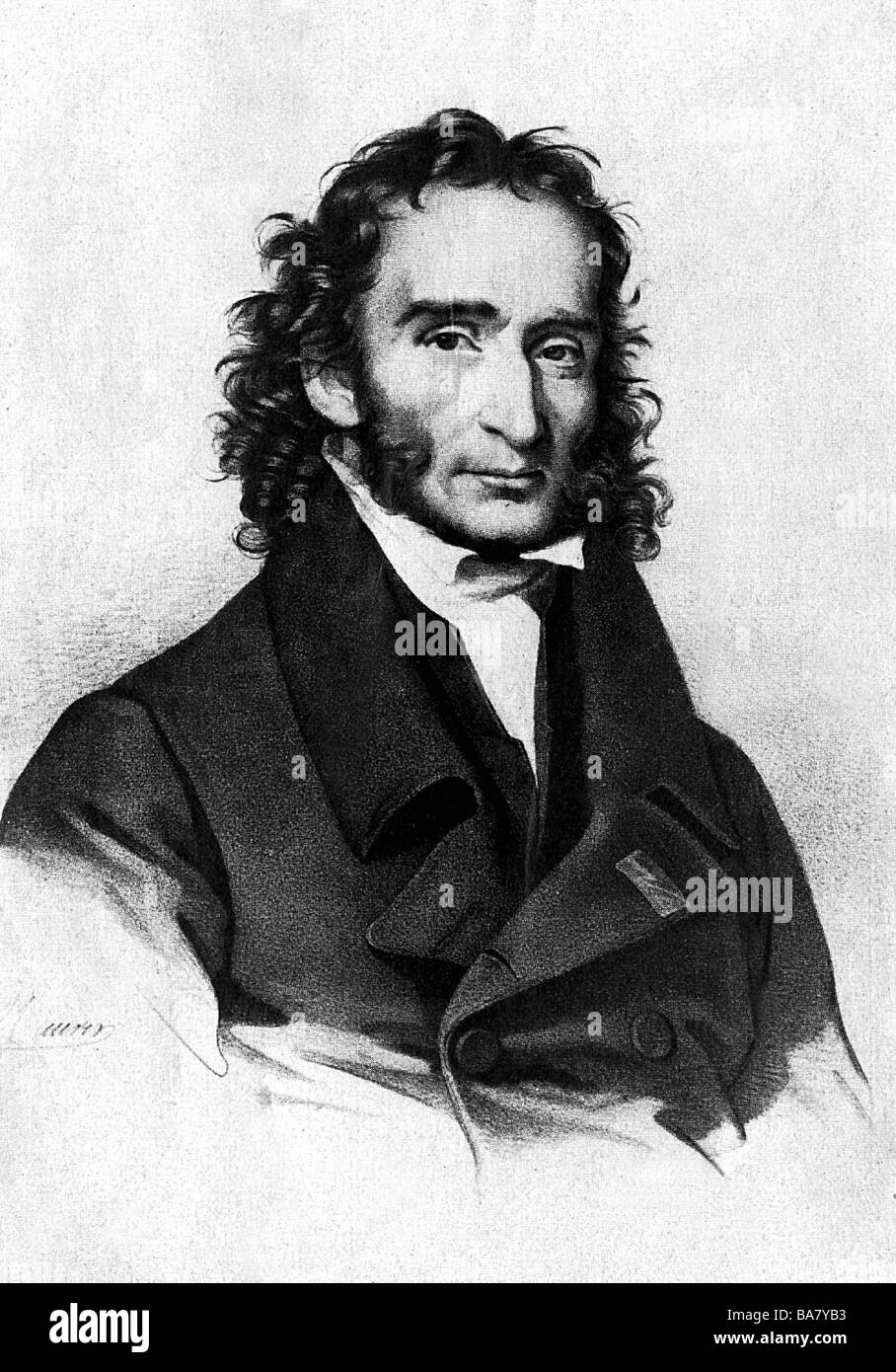 Paganini, Niccolo, 27.10.1782 - 27.5.1840, musicista italiano (violinista), ritratto, 19th secolo, Foto Stock