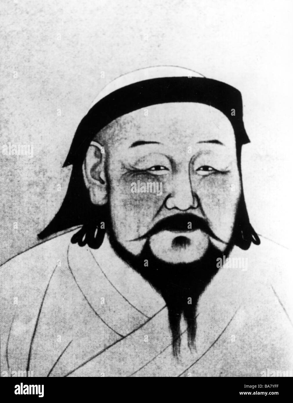 Kublai Khan, 23.9.1215 - 18.2.1294, Gran Khan dell'Impero Mongolo, ritratto, come imperatore di Yuan Cina, immagine cinese, Foto Stock