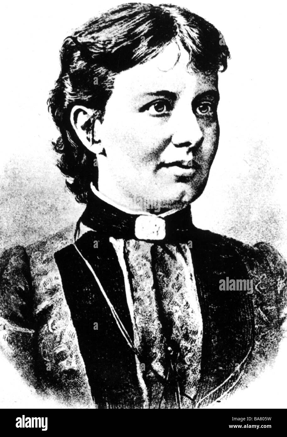 Kovalevskaya, Sofia, 15.1.1850 - 10.2.1891, matematico russo, ritratto, litografia, circa 1885, Foto Stock