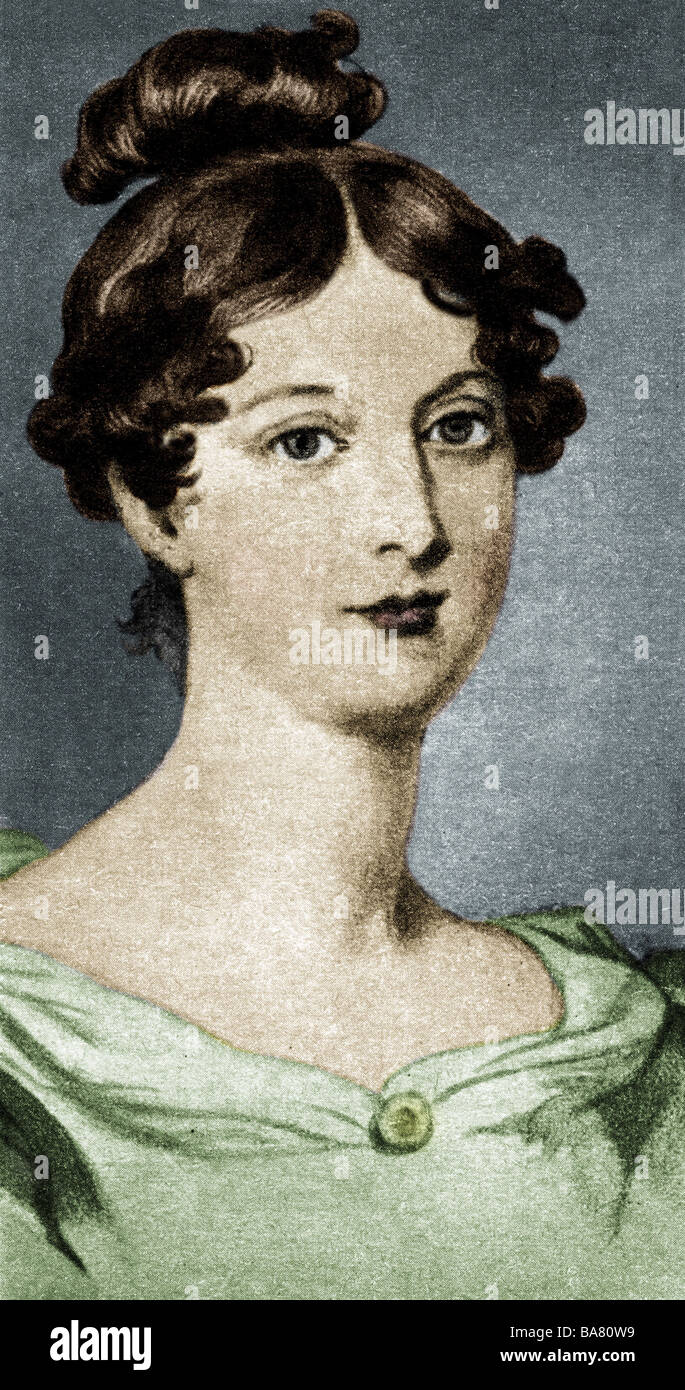 Charlotte Augusta, 7.1.1796 - 5.11.1817, Principessa del Galles, ritratto, dopo illustrazione contemporanea, successivamente colorata, Foto Stock