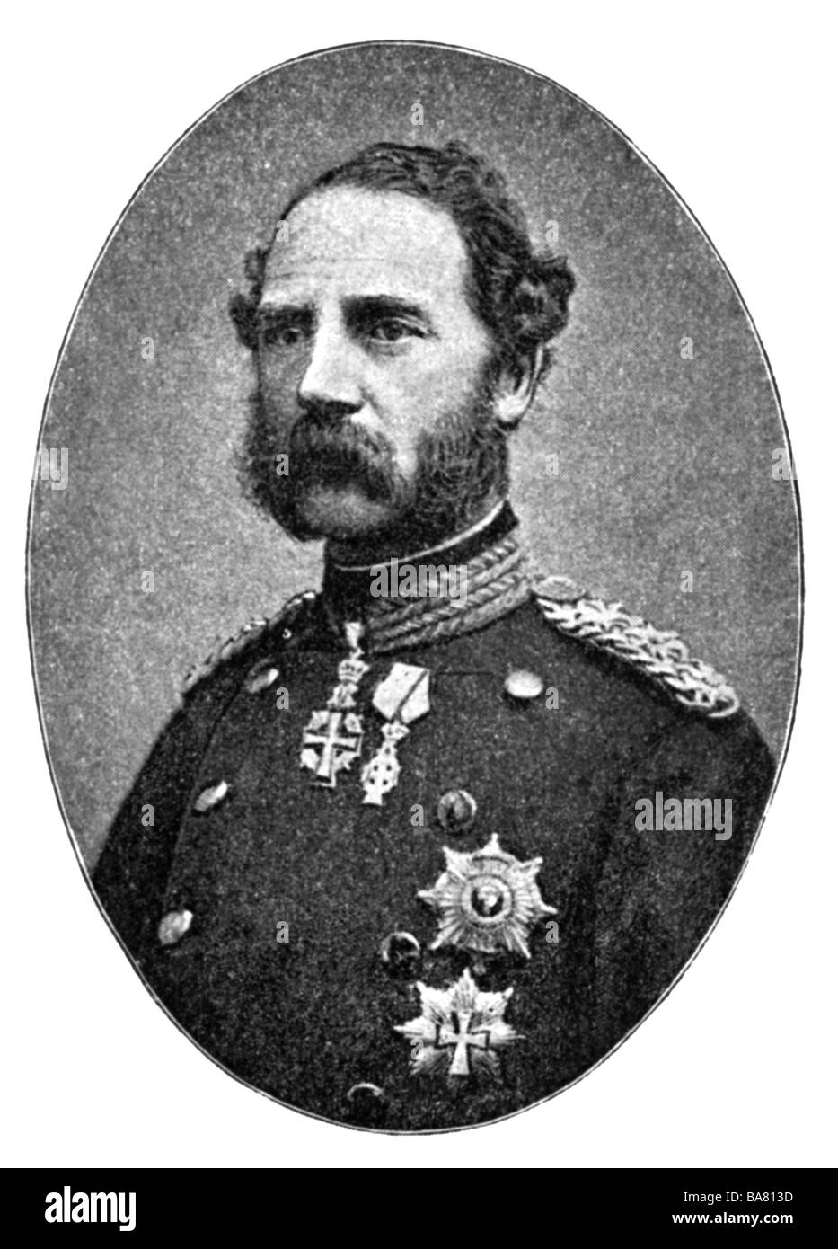 Christian IX, 8.4.1818 - 29.1.1906, Re di Danimarca 1863 - 1906, ritratto, dopo la foto, seconda metà del 19th secolo, Foto Stock