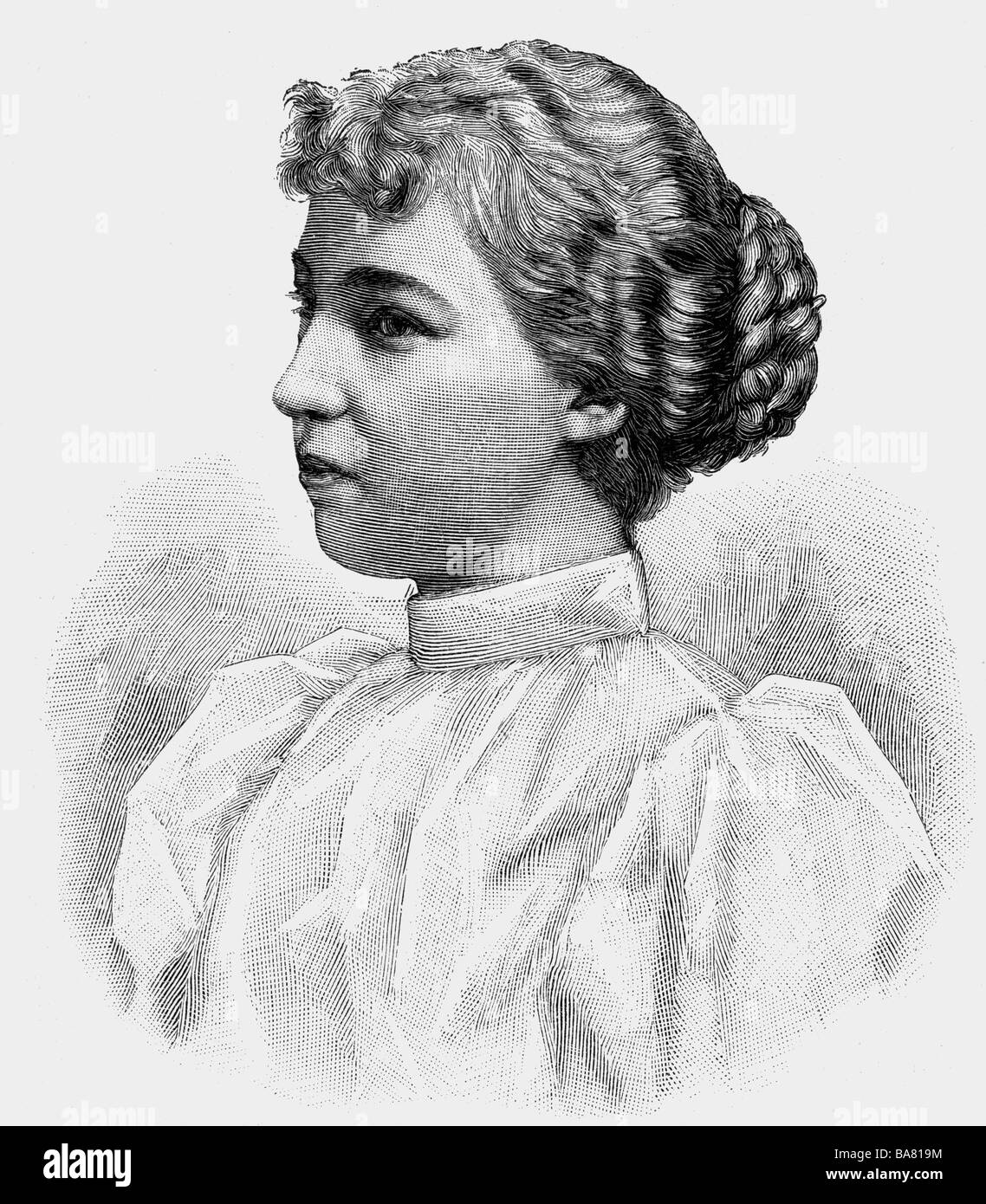 Dorothea Maria, 30.4.1881 - 21.1.1967, Duchessa di Schleswig-Holstein, ritratto, incisione in legno, 1898, , Foto Stock