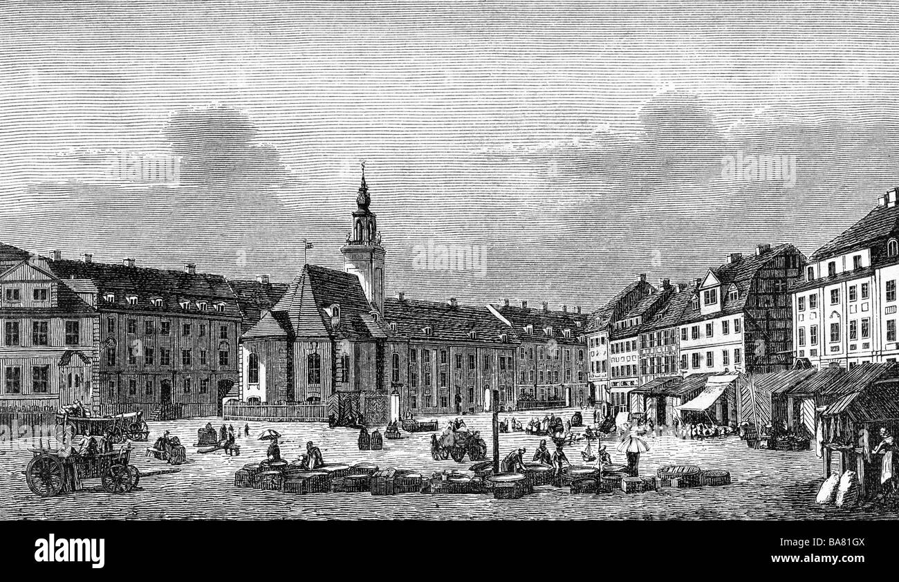 Geografia / viaggio, Germania, Berlino, Spittelmarkt, vista 1783, Foto Stock