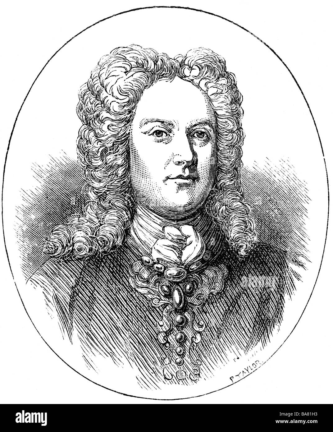 Brydges, James, 1st duca di Chandos, 6.1.1673 - 9.8.1744, politico britannico, ritratto, incisione del legno, 19th secolo, , Foto Stock