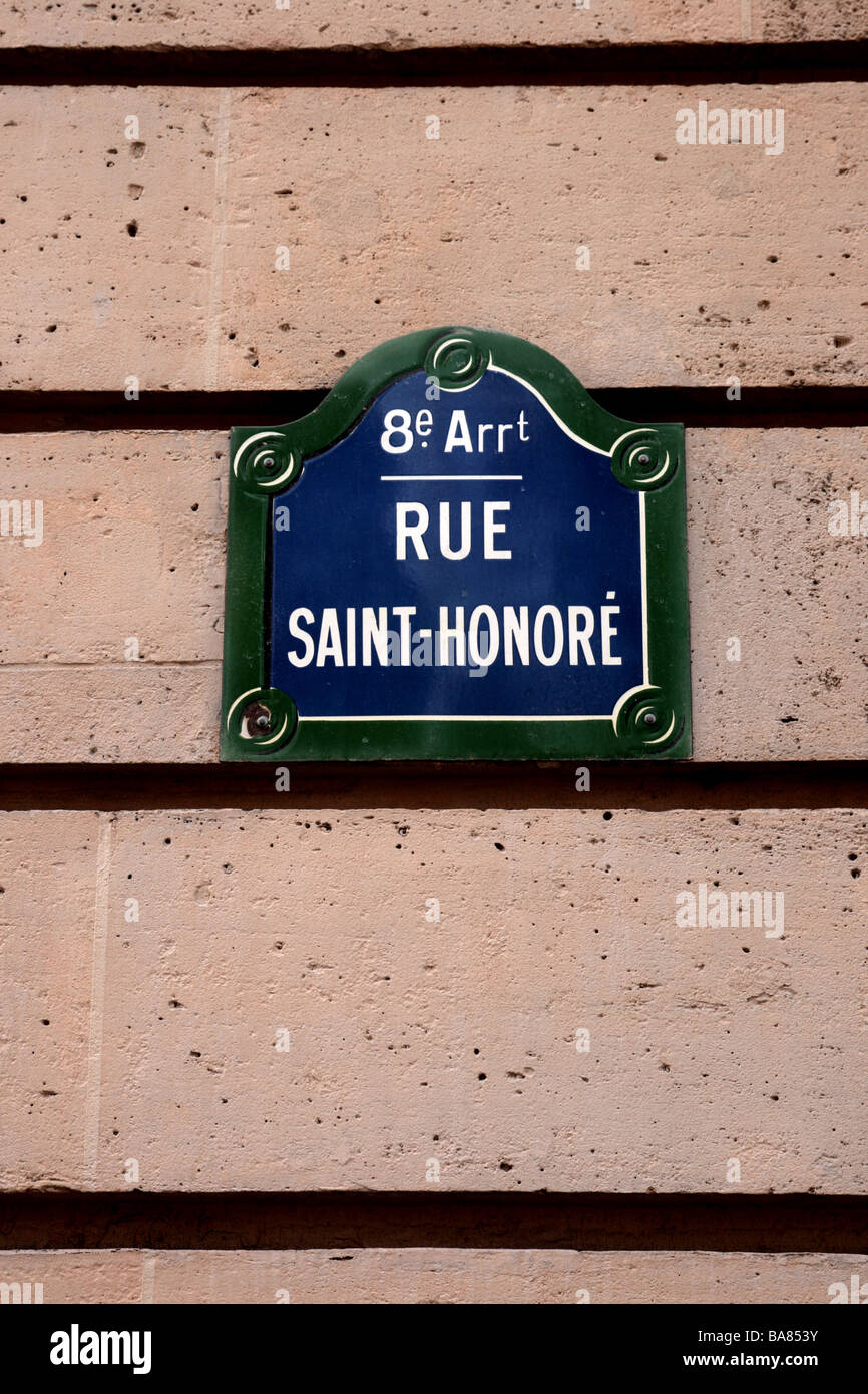 Rue Saint-Honore, Parigi Foto Stock