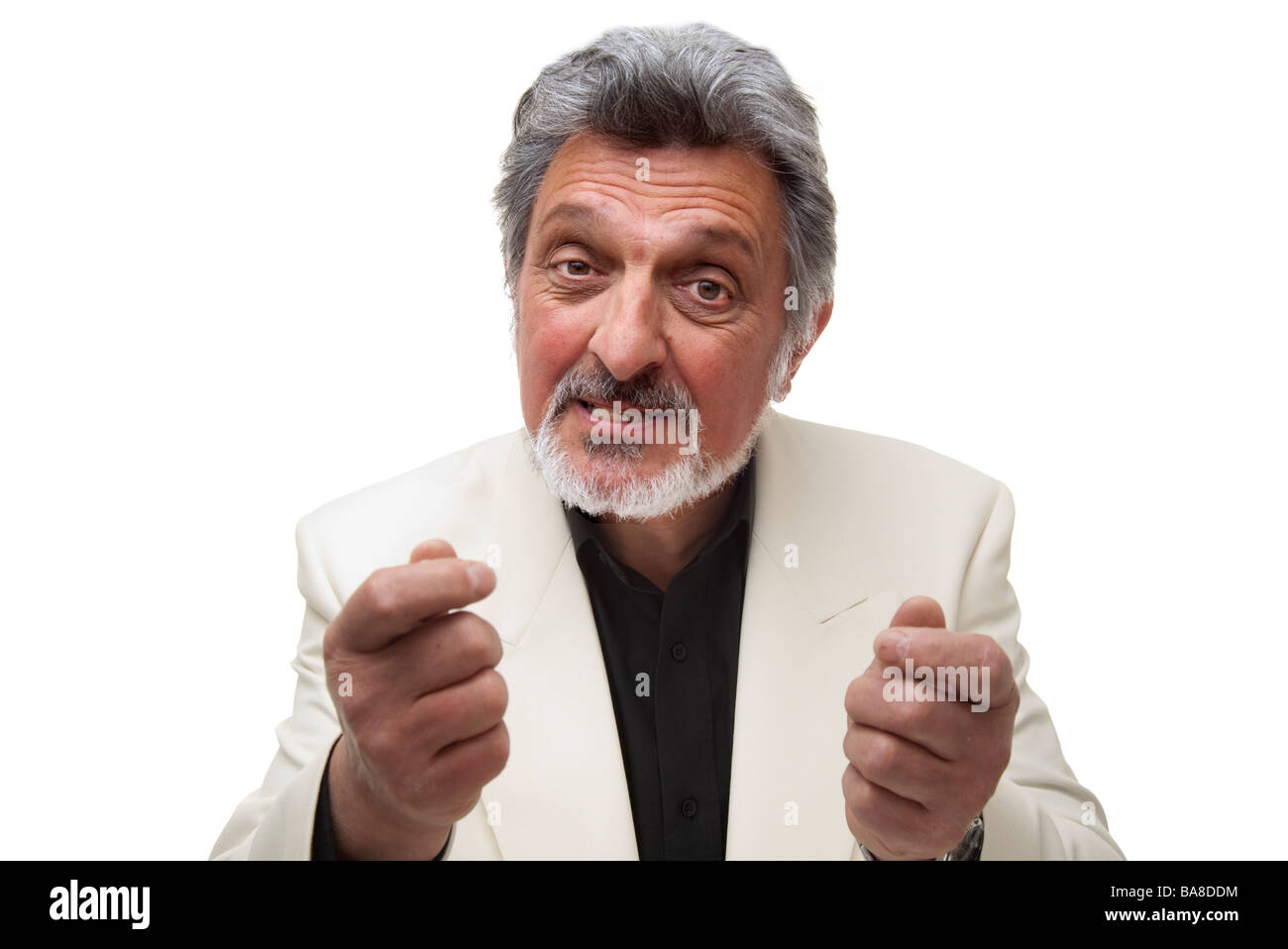 Italiano facendo man mano gesto Foto Stock