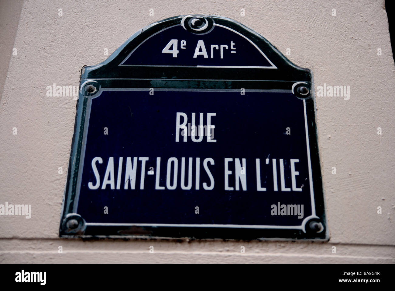 Rue Saint-Louis en l'ile, Parigi Foto Stock