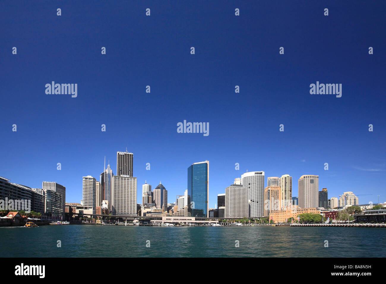 Skyline di Sydney al Circular Quay Foto Stock
