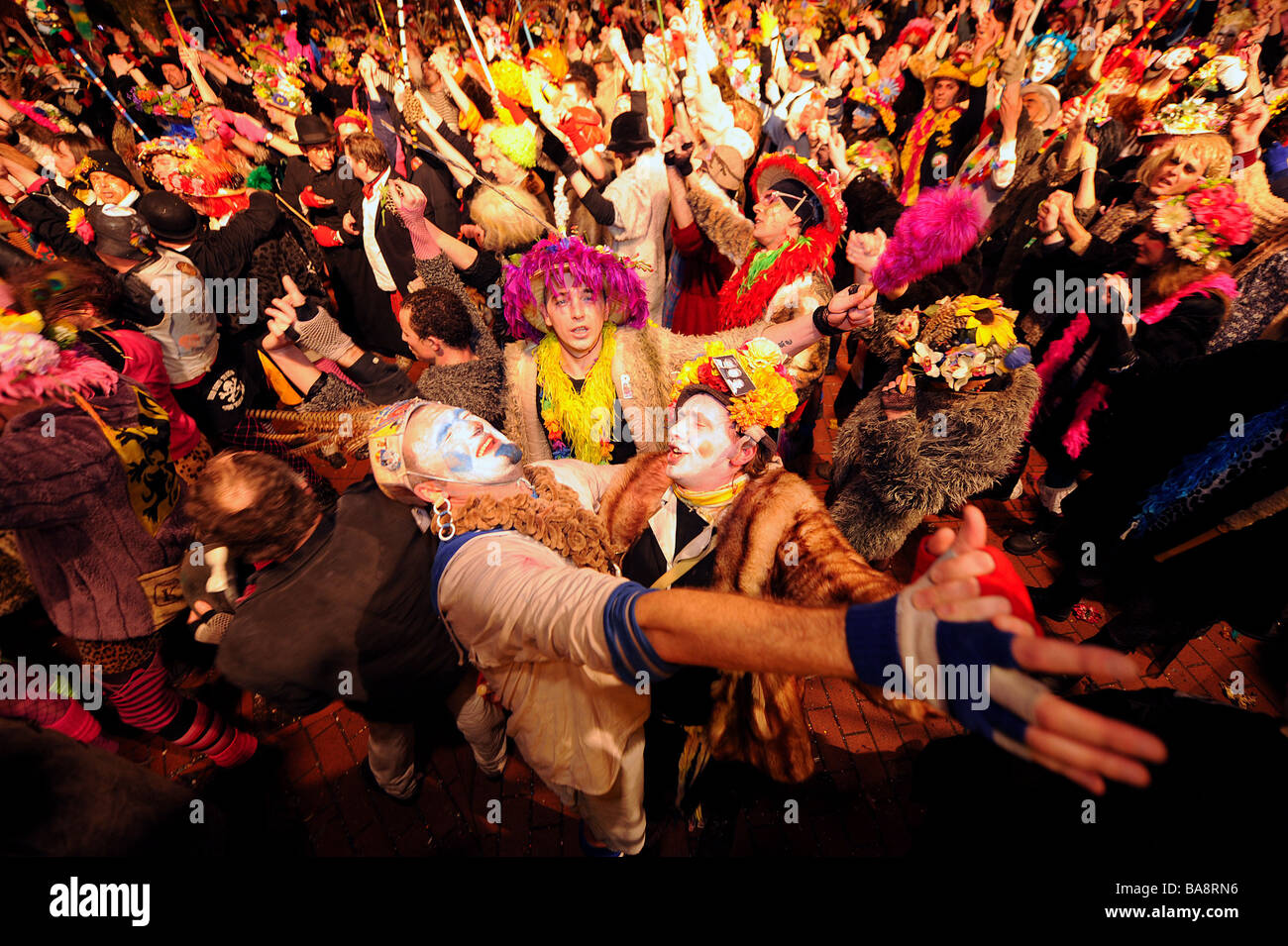 Il carnevale di Dunkerque 2009 : SFILATA DEL "Bande de Malo-les-Bains" (59) Foto Stock