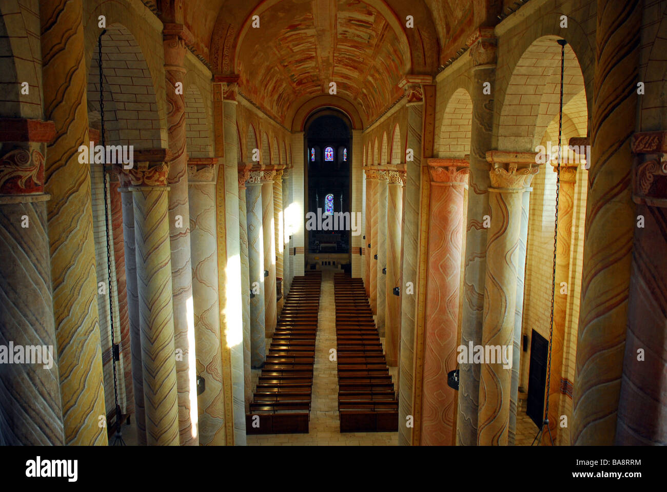 Saint Savin sur Gartempe (86) : l'abbazia-chiesa Foto Stock