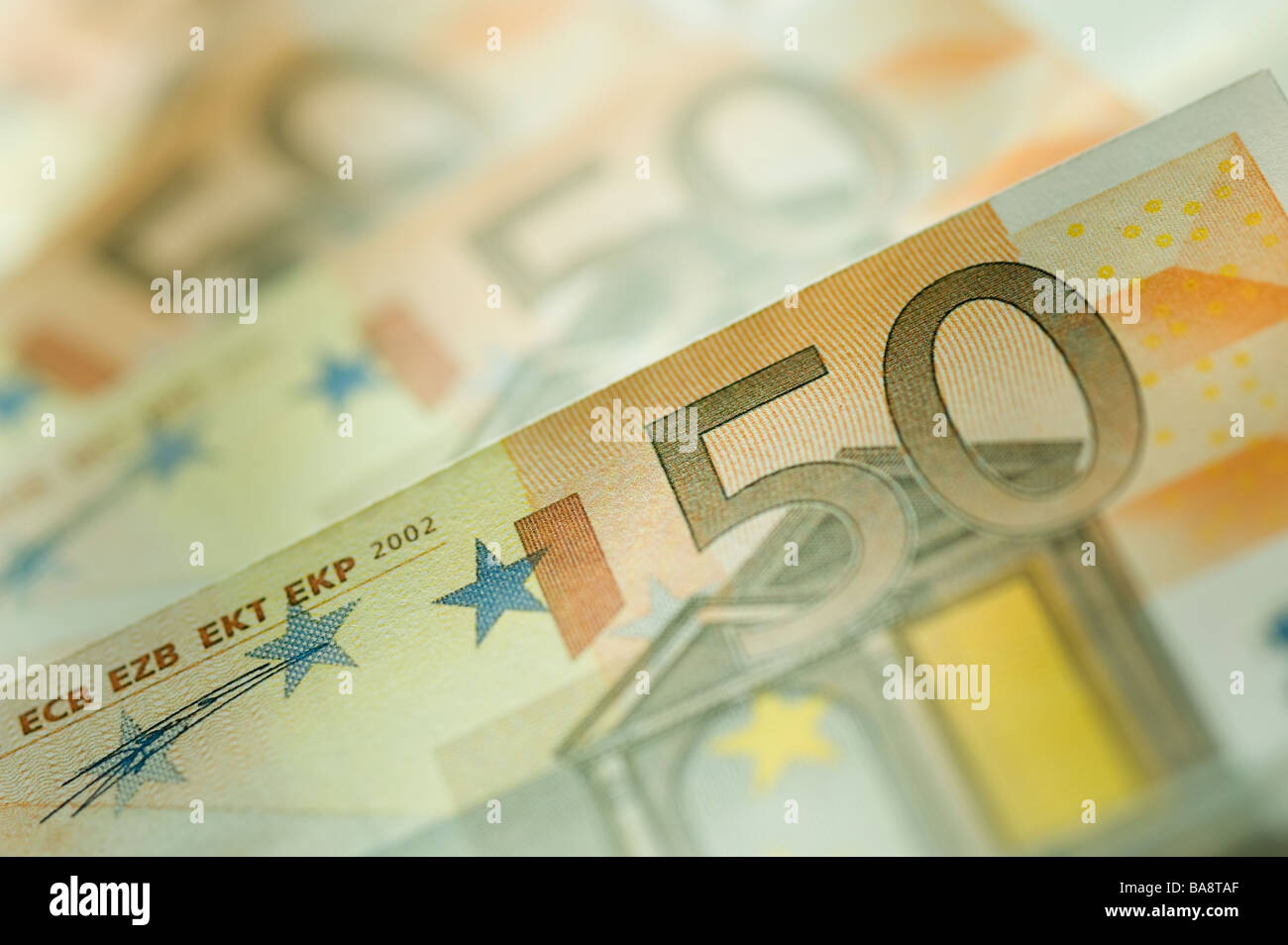 50 banconote sparse Foto Stock