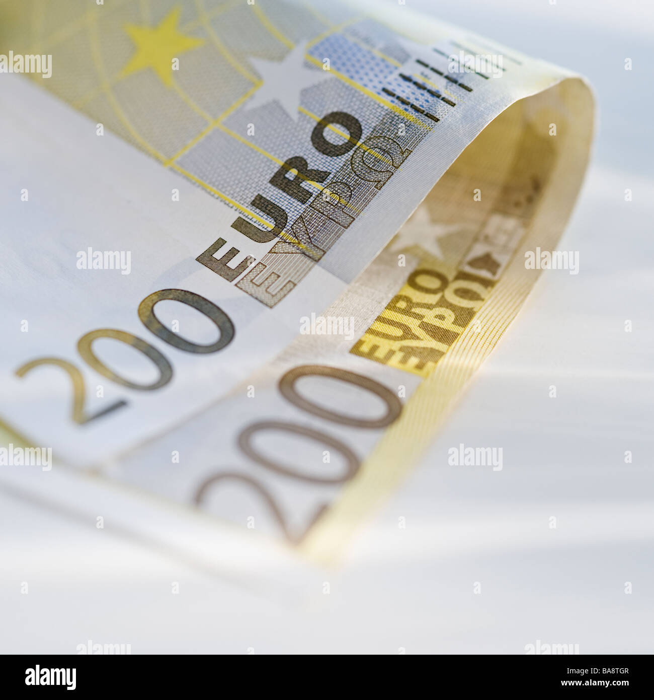 Close up di carta euro Foto Stock