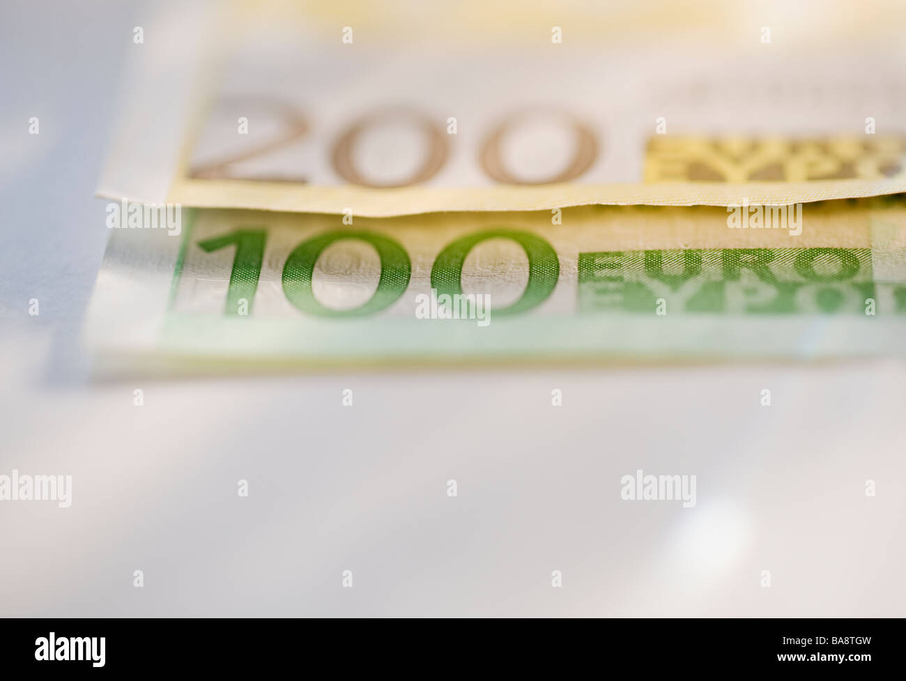 Close up di carta Euro Foto Stock