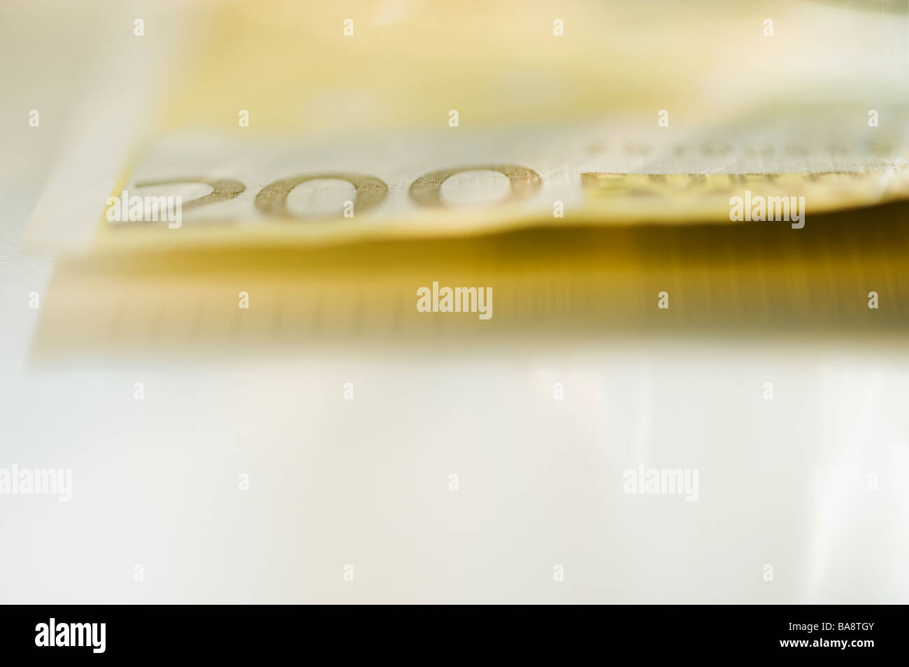 Close up di carta Euro Foto Stock