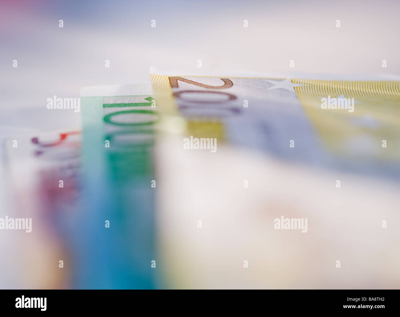 Close up di carta Euro Foto Stock