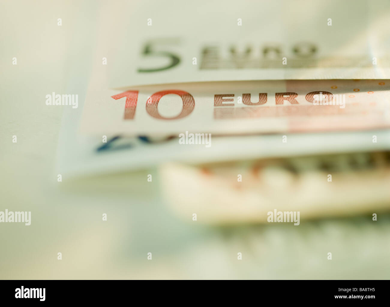 Close up di carta Euro Foto Stock