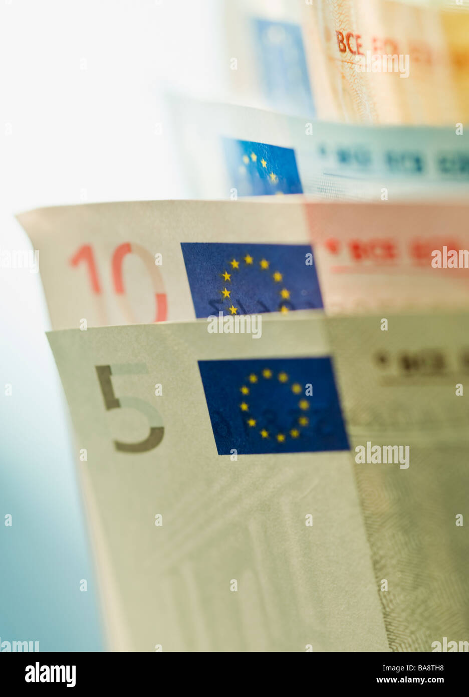 Close up di carta Euro Foto Stock