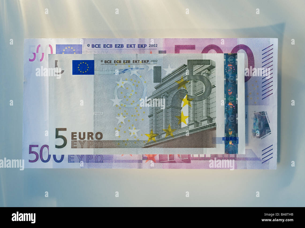 Close up di carta Euro Foto Stock