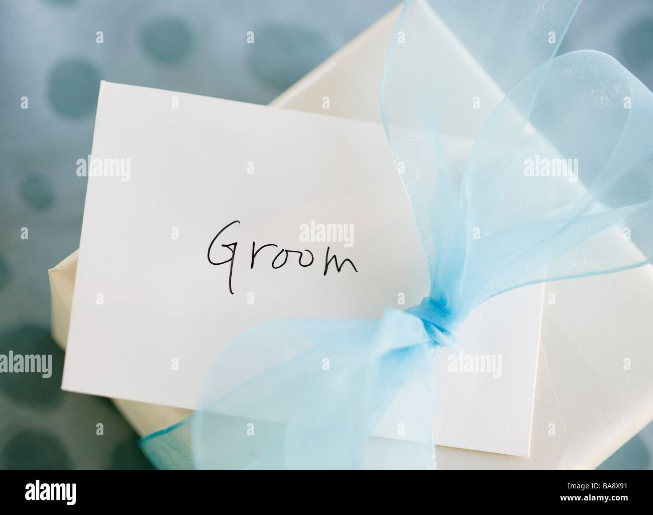 Il regalo di nozze per lo sposo Foto Stock