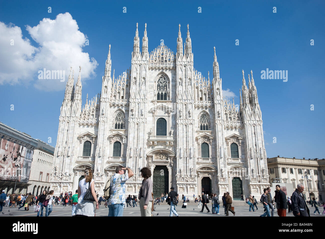 La piazza del Duomo di Milano, Italia. Foto Stock