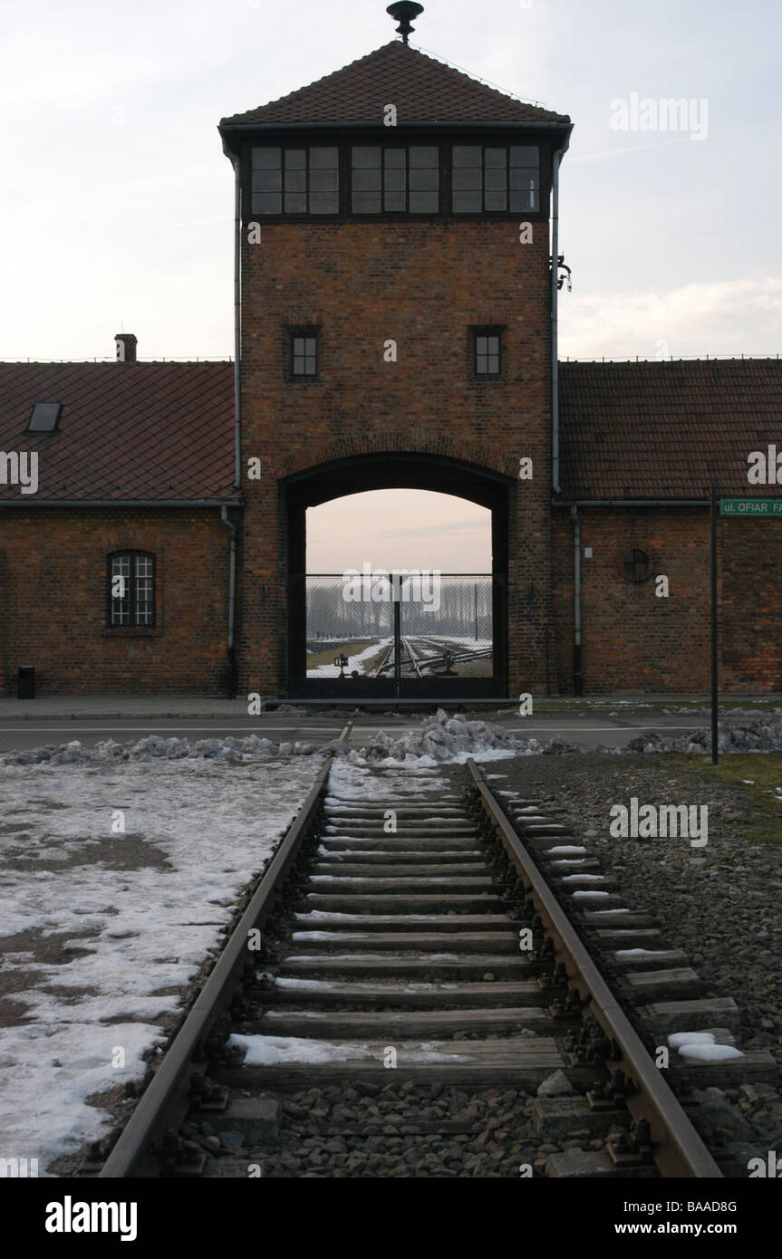Campo di concentramento di Auschwitz, Polonia Foto Stock