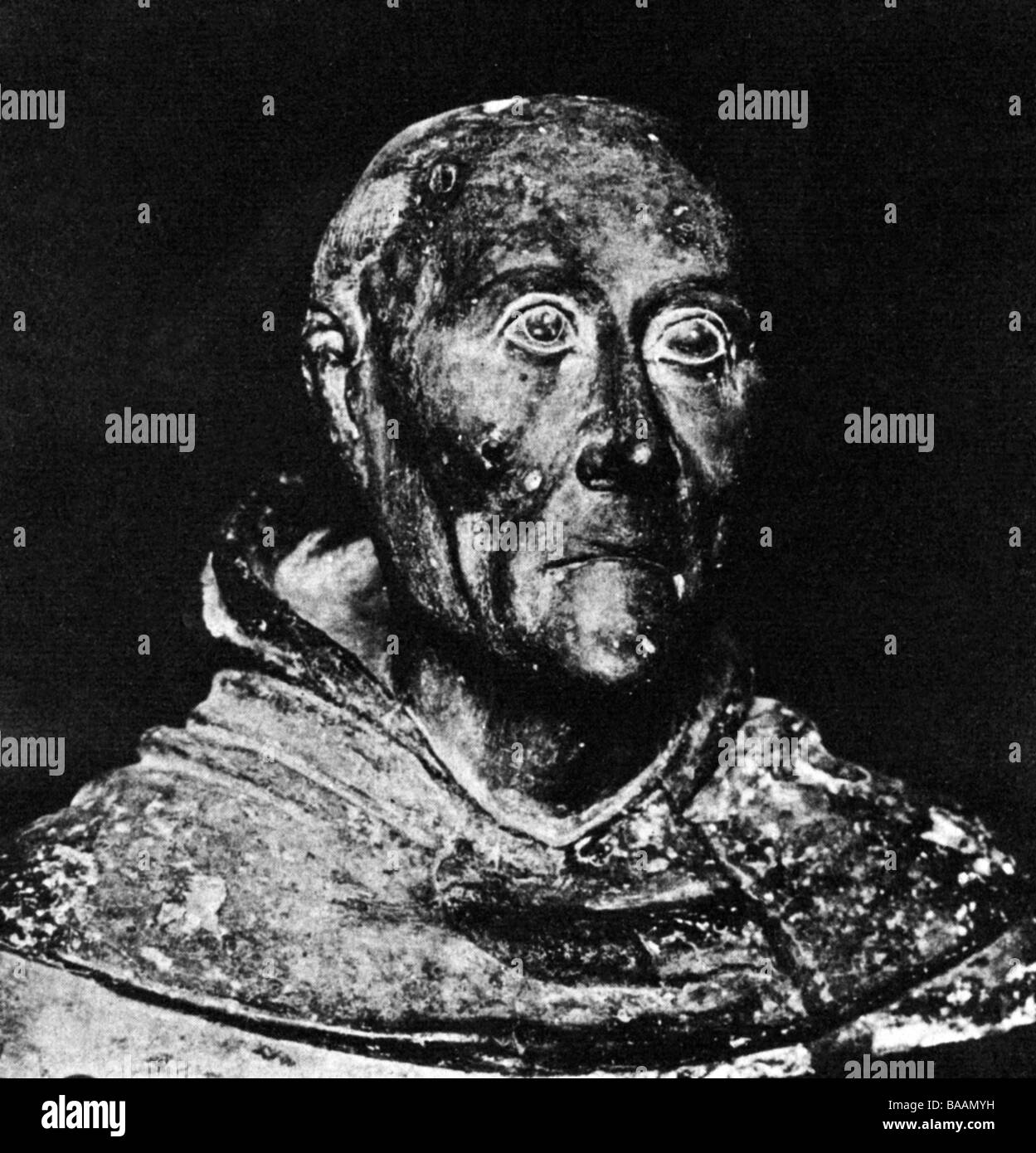 Bernardino da Siena, 8.9.1380 - 20.5.1444, Clergyman italiano, san, ritratto, busto, Scuola di Vecchietta, Siena, Foto Stock