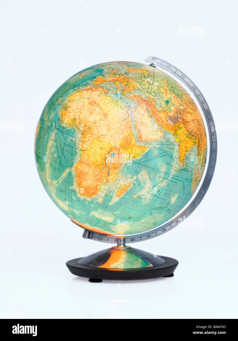 Un globo terrestre. Foto Stock