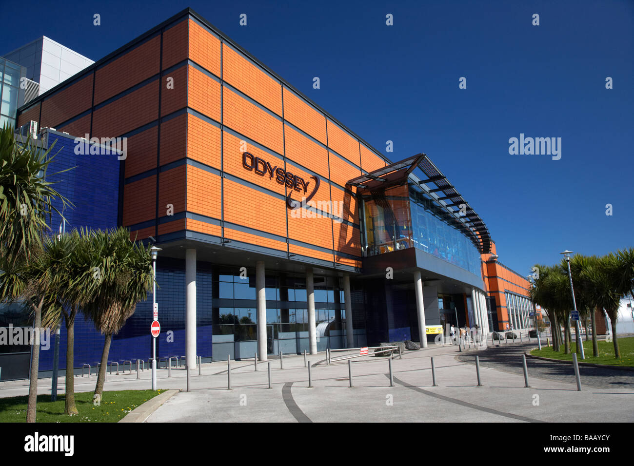 L'Odyssey Arena edificio di laganside belfast Irlanda del Nord Regno Unito ora sse arena Foto Stock