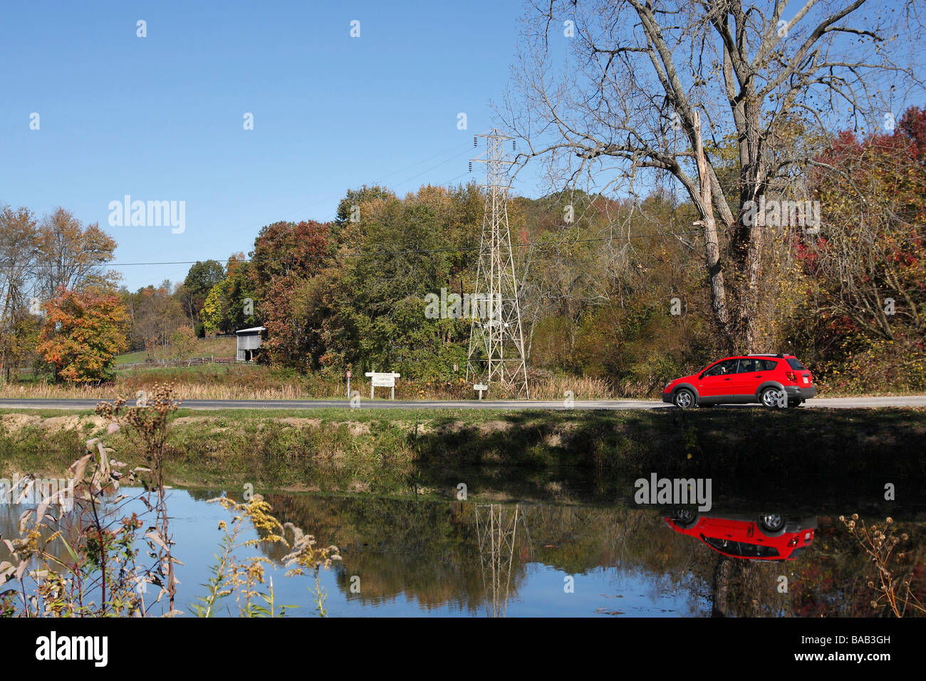 Autunno a Hocking Hills Ohio USA hi-res Foto Stock