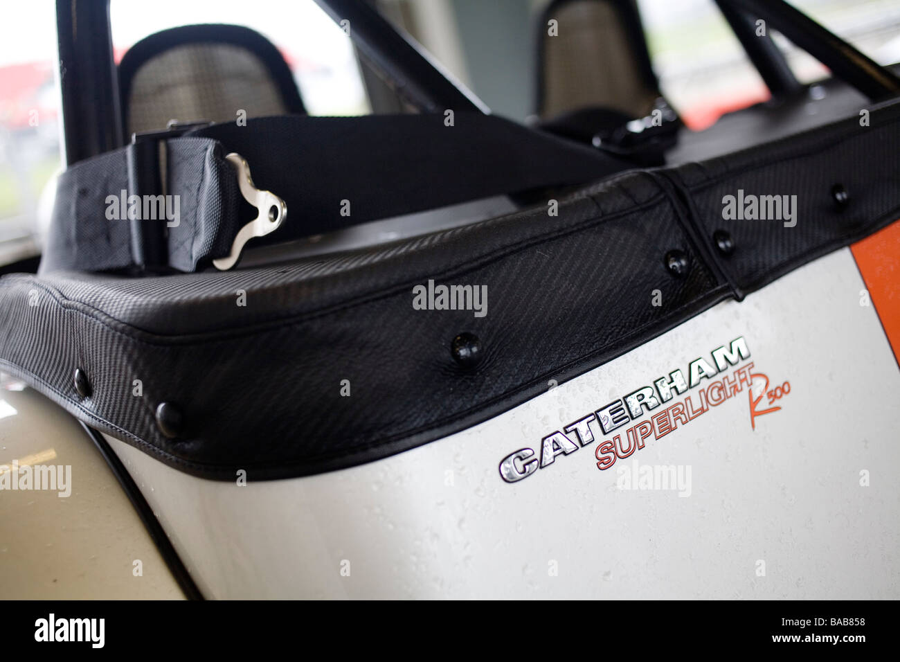 La parte posteriore di una Caterham Superlight R500 racing car. Foto Stock