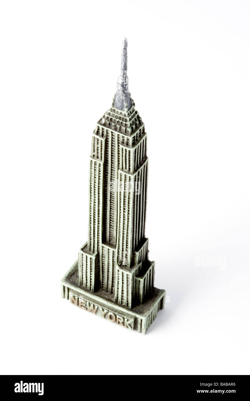 Souvenir magnete frigo dell'Empire State Building Foto Stock