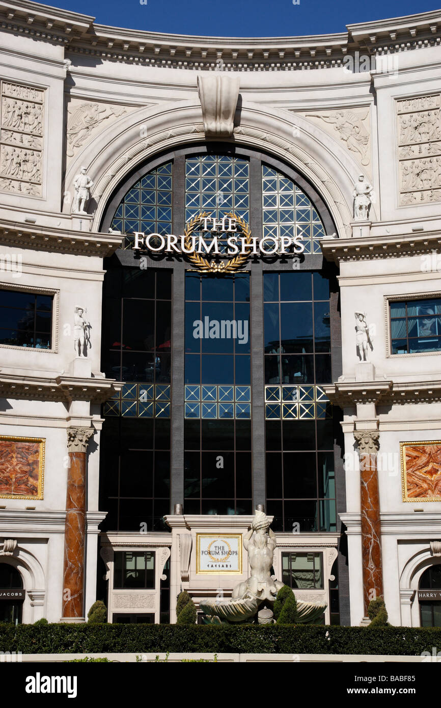 Ingresso al Forum Shops at Caesars palace las vegas boulevard las vegas nevada usa Foto Stock