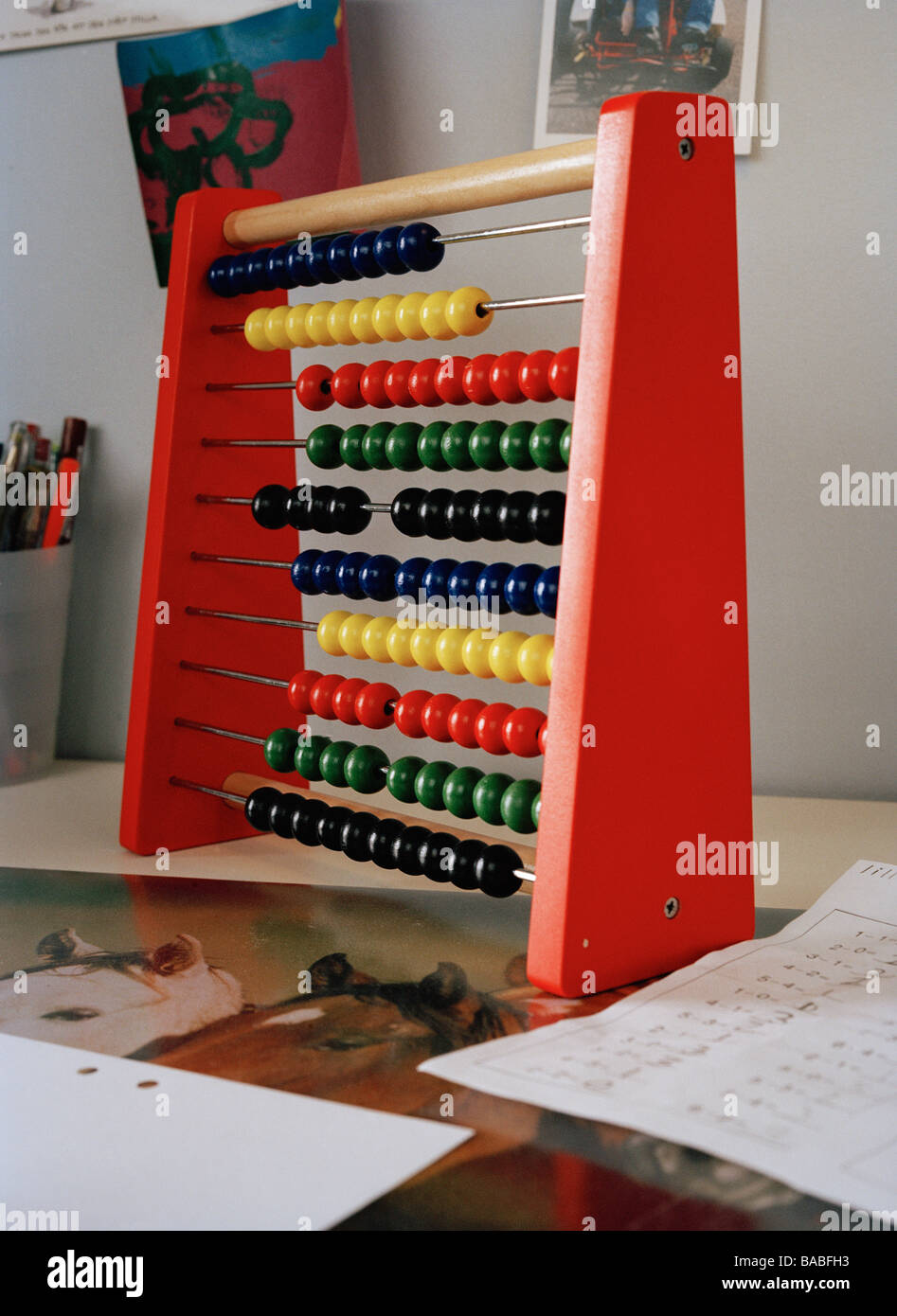 Un rosso abacus Svezia Foto Stock