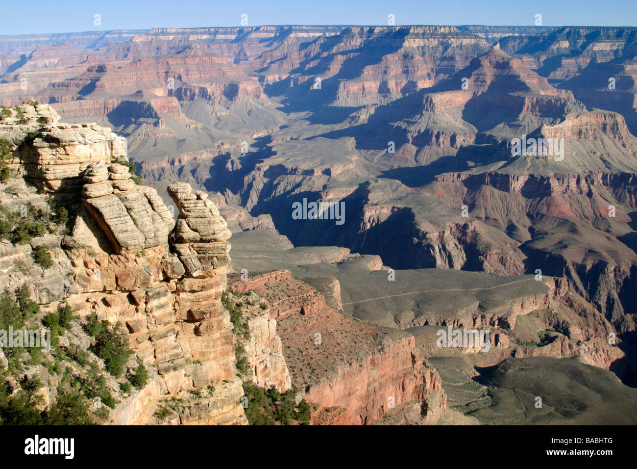 Bordo Sud del Grand Canyon in Arizona USA Foto Stock