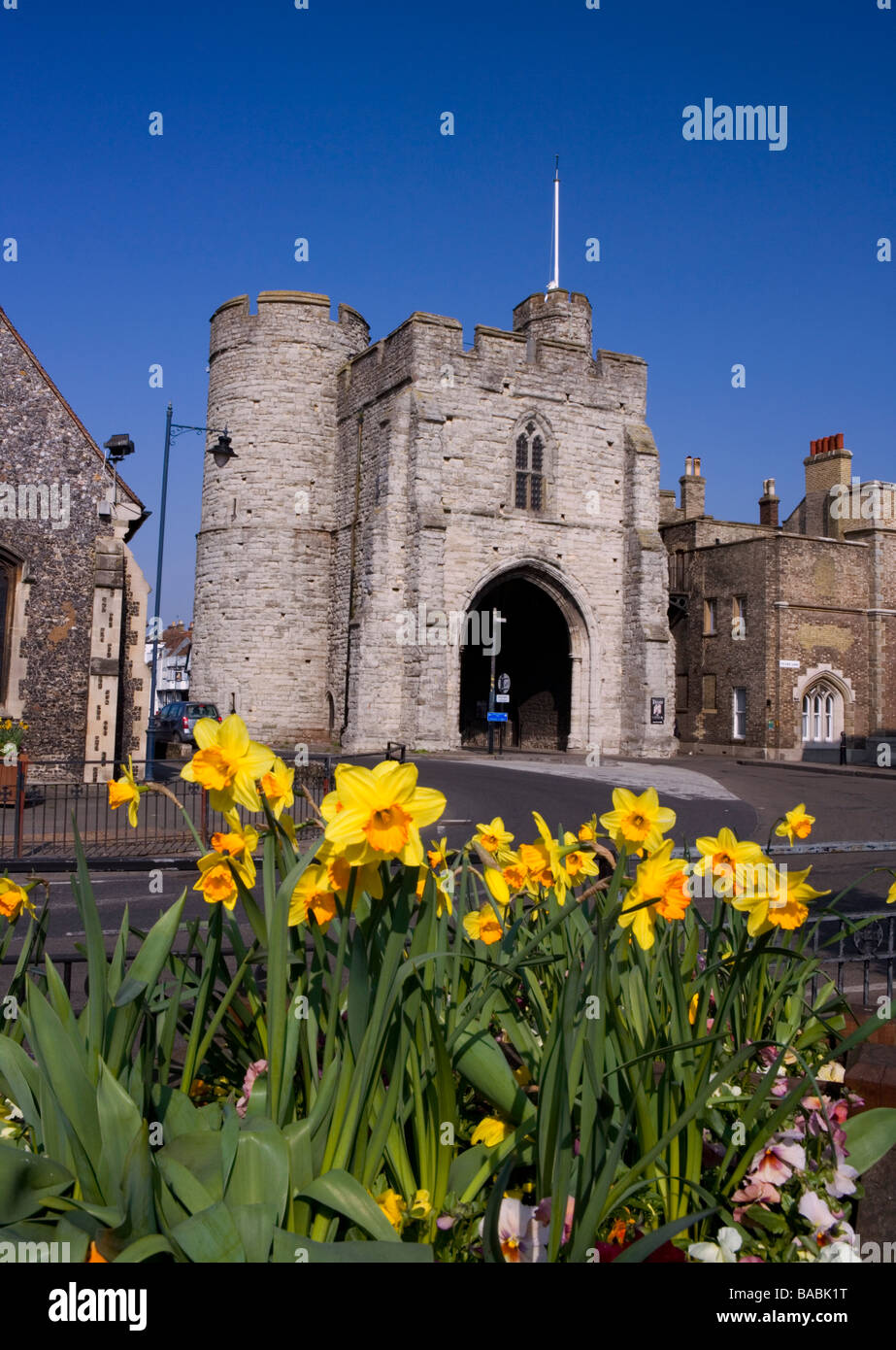 Westgate Towers in Canterbury Kent, Regno Unito Foto Stock